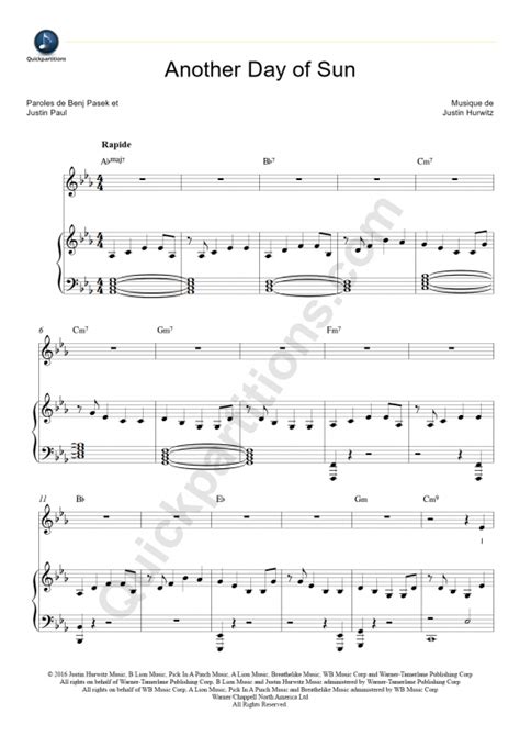 another day of sun piano|another day of sun instruments.
